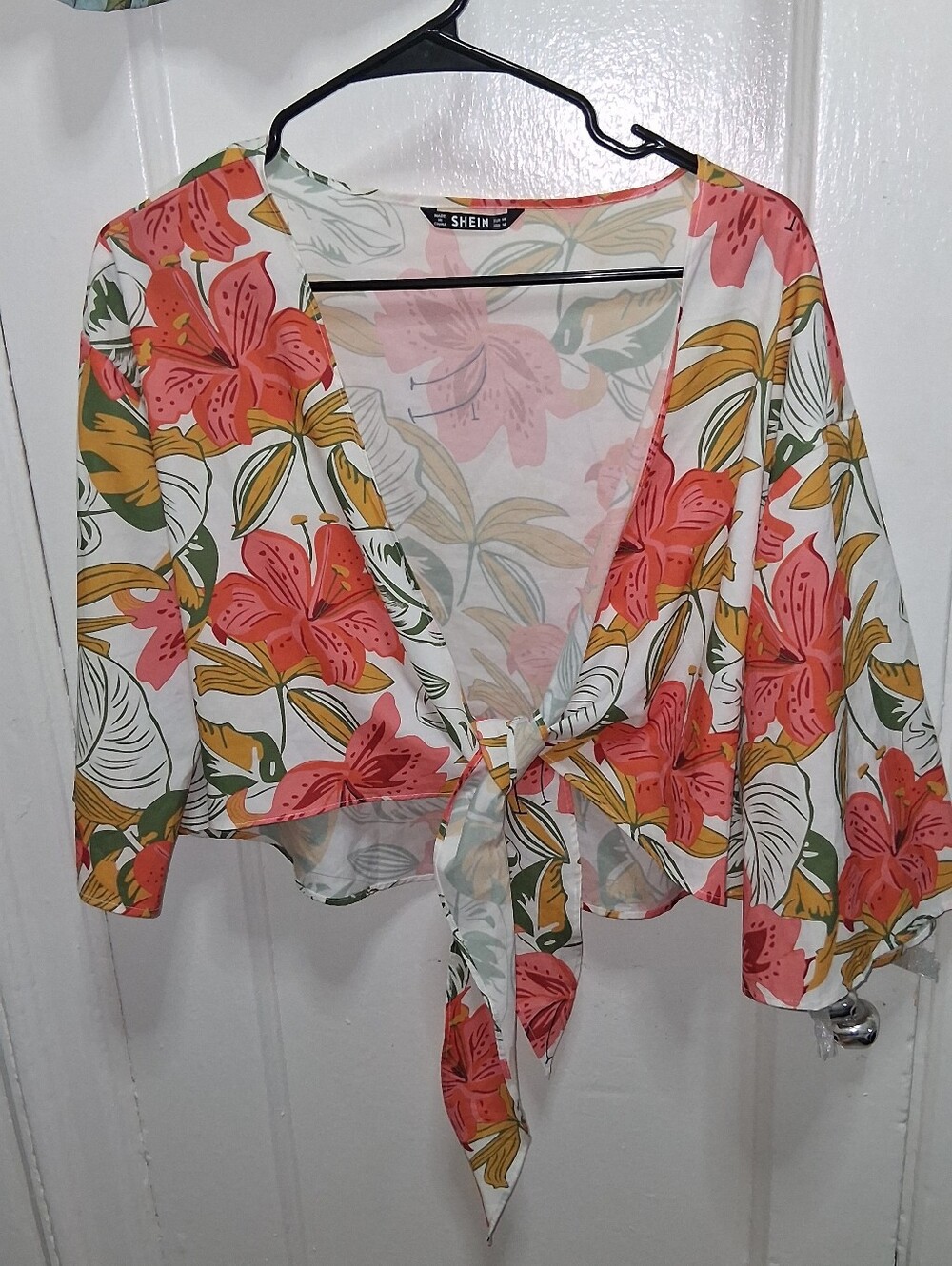Tropical Floral Top SHEIN Size M